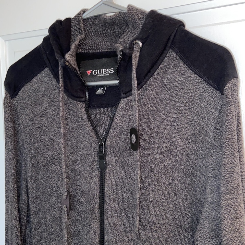 Guess Zip Up Hooded Sweater